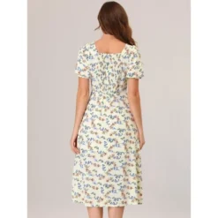 Allegra K Women's Summer Floral Dress Square Neck Puff Short Sleeve Split Midi Dress 12 Allegra K Women's Summer Floral Dress Square Neck Puff Short Sleeve Split Midi Dress -Mizuno Shop GUEST b397f58e 146a 4e1d beea 6bfe46a8edd8