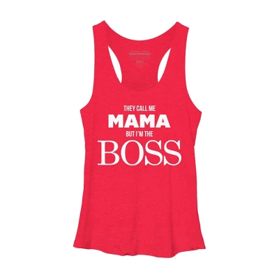 Women's Design By Humans They Call Me Mama But I'm The Boss By Shirz Racerback Tank Top 8 Women's Design By Humans They Call Me Mama But I'm The Boss By Shirz Racerback Tank Top - Image 6