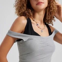 Women's 2pk Ruched Tank Top- Gray & Black -Mizuno Shop GUEST b3b4fe6c 4508 4c08 b6f8 9b51cc1aabf4