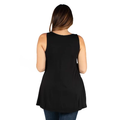 24seven Comfort Apparel Women's Plus Tunic Tank Top 4 24seven Comfort Apparel Women's Plus Tunic Tank Top - Image 2