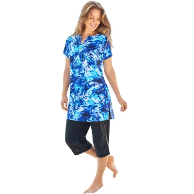 Swim 365 Women’s Plus Size Longer Length Short-Sleeve Swim Tunic 13 Swim 365 Women’s Plus Size Longer Length Short-Sleeve Swim Tunic - Image 11