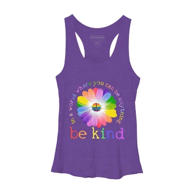 Women's Design By Humans In A World Where You Can Be Anything Be Kind Lgbt By DragonTee Racerback Tank Top 7 Women's Design By Humans In A World Where You Can Be Anything Be Kind Lgbt By DragonTee Racerback Tank Top - Image 6