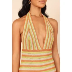 Petal And Pup Womens Ruby Crochet Midi Dress