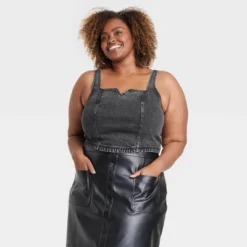 Women's Slim Fit Smocked Back Denim Corset Tank Top - Ava & Viv™ 8 Women's Slim Fit Smocked Back Denim Corset Tank Top - Ava & Viv™ -Mizuno Shop GUEST b9cb5ce6 a9e8 49c5 baf4 85eee9c74801