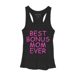 Women's Design By Humans Best Bonus Mom Ever Stepmom Love By MeowShop Racerback Tank Top -Mizuno Shop GUEST bacb83ee e67c 4792 a3cb 8e4be7ddb13b