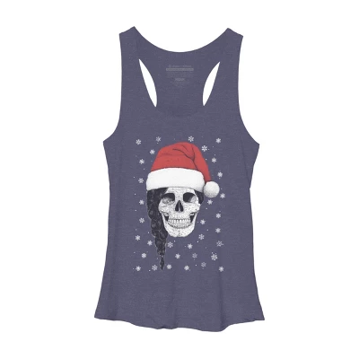 Women's Design By Humans Christmas Skull By Kodamorkovkart Racerback Tank Top 6 Women's Design By Humans Christmas Skull By Kodamorkovkart Racerback Tank Top - Image 4