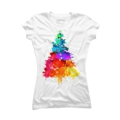 Junior's Design By Humans Colorful Christmas Tree By DesignReadyStore T-Shirt 9 Junior's Design By Humans Colorful Christmas Tree By DesignReadyStore T-Shirt -Mizuno Shop GUEST bc4e7b6d 21e6 4050 adde 8e764b3a93fb