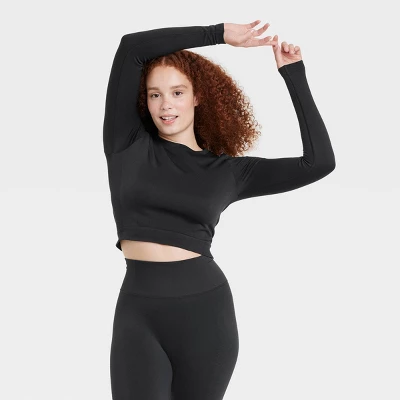 Women's Seamless Long Sleeve Crop Top - All In Motion™ 4 Women's Seamless Long Sleeve Crop Top - All In Motion™ - Image 2