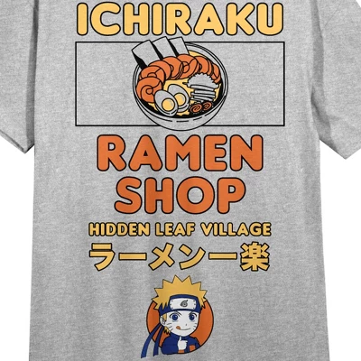 Naruto Shippuden Ichiraku Ramen Shop Crew Neck Short Sleeve Athletic Heather Women's Night Shirt 3 Naruto Shippuden Ichiraku Ramen Shop Crew Neck Short Sleeve Athletic Heather Women's Night Shirt