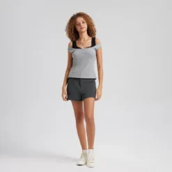 Women's 2pk Ruched Tank Top- Gray & Black -Mizuno Shop GUEST bef5cc3b 53d9 4938 89ae ace52743ffd3