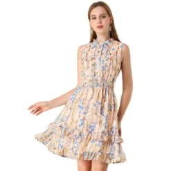 Allegra K Women's Floral A-line Smocked Waist Tiered Ruffled Chiffon Mini Dress 29 Allegra K Women's Floral A-line Smocked Waist Tiered Ruffled Chiffon Mini Dress -Mizuno Shop GUEST bf0c1aef 95f5 444d b583 26012b852c8b
