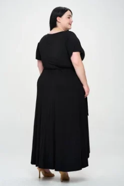 WEST K Women's Georgia Plus Size Faux-Wrap Dress With High-Low Hem And Tie Waist -Mizuno Shop GUEST bf56c5be 4528 48ee b8f5 0fb53458b03d