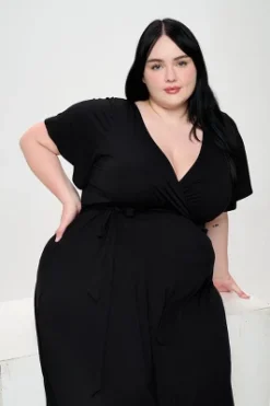 WEST K Women's Georgia Plus Size Faux-Wrap Dress With High-Low Hem And Tie Waist -Mizuno Shop GUEST bf9d783a 5556 4daa 9838 c0219705b45e