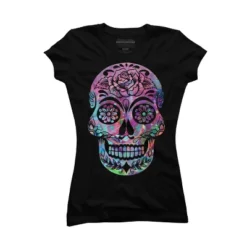 Junior's Design By Humans Halloween Sugar Skull By Honeytree T-Shirt 10 Junior's Design By Humans Halloween Sugar Skull By Honeytree T-Shirt -Mizuno Shop GUEST c07cf1ba a6ba 4ee6 a98b c59668a861c7