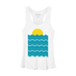 Women's Design By Humans Sunset Waves By Clingcling Racerback Tank Top -Mizuno Shop GUEST c0fa0227 96ff 4143 a07b e85dc9f88265