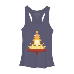 Women's Design By Humans Christmas In July Tree Sunset By Destiny29 Racerback Tank Top -Mizuno Shop GUEST c2d79e33 6e10 471b ac3a 429d5a57875e