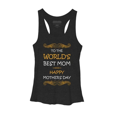 Women's Design By Humans Happy Mother's Day World's Best Mom By Tmsarts Racerback Tank Top 4 Women's Design By Humans Happy Mother's Day World's Best Mom By Tmsarts Racerback Tank Top - Image 2