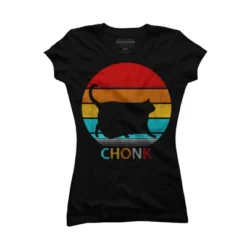 Junior's Design By Humans Vintage Chonk Cat Silhouette By ZeusSE T-Shirt 9 Junior's Design By Humans Vintage Chonk Cat Silhouette By ZeusSE T-Shirt -Mizuno Shop GUEST c79f3932 5332 49e4 9da9 107f0cf51eb4