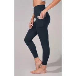 Yogalicious Womens Lux Elastic Free High Waist Side Pocket 7/8 Ankle Legging -Mizuno Shop GUEST c8933415 737e 451c b157 bd24d8304492
