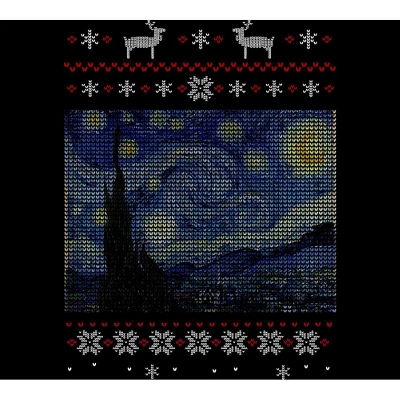 Women's Design By Humans Starry Night Ugly Christmas By FandomizedRose Racerback Tank Top 3 Women's Design By Humans Starry Night Ugly Christmas By FandomizedRose Racerback Tank Top