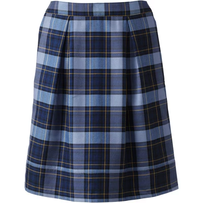 Lands' End School Uniform Women's Plaid Pleated Skort Top Of Knee 6 Lands' End School Uniform Women's Plaid Pleated Skort Top Of Knee - Image 4