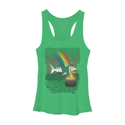 Women's Design By Humans The Lucky Shark By Nickv47 Racerback Tank Top 5 Women's Design By Humans The Lucky Shark By Nickv47 Racerback Tank Top - Image 3