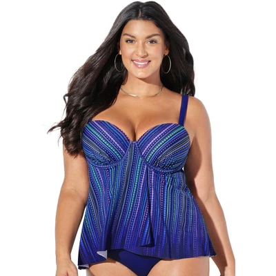 Swimsuits For All Women’s Plus Size Flyaway Underwire Tankini Top 7 Swimsuits For All Women’s Plus Size Flyaway Underwire Tankini Top - Image 5