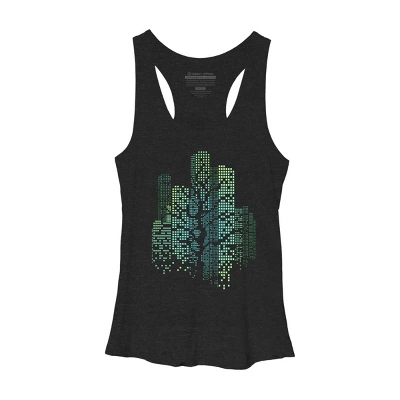 Women's Design By Humans City Lights And Tree By Alnavasord Racerback Tank Top 4 Women's Design By Humans City Lights And Tree By Alnavasord Racerback Tank Top - Image 2