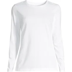 Lands' End Women's Tall Relaxed Supima Cotton Long Sleeve Crewneck T-Shirt -Mizuno Shop GUEST d7d94a74 fe30 4ab7 9d73 4be3c84d4cf5