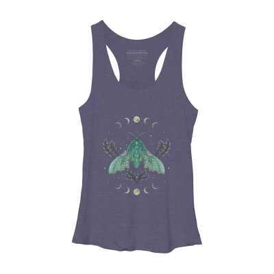 Women's Design By Humans Luna And Moth By EpisodicDrawing Racerback Tank Top 9 Women's Design By Humans Luna And Moth By EpisodicDrawing Racerback Tank Top - Image 7