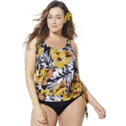 Swimsuits For All Women’s Plus Size Side Tie Blouson Tankini Top 35 Swimsuits For All Women’s Plus Size Side Tie Blouson Tankini Top -Mizuno Shop GUEST db075d65 af19 41d8 9110 45cb3ba20699