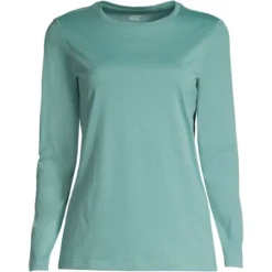 Lands' End Women's Tall Relaxed Supima Cotton Long Sleeve Crewneck T-Shirt -Mizuno Shop GUEST dc000a0d c0bc 4f20 99fc 671ee861c936