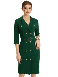 Allegra K Women's Lapel Collar Double Breasted Belted Business Work Blazer Dress 12 Allegra K Women's Lapel Collar Double Breasted Belted Business Work Blazer Dress -Mizuno Shop GUEST dc1353e3 5e77 4f0e 8d74 9e7f8424fdfd