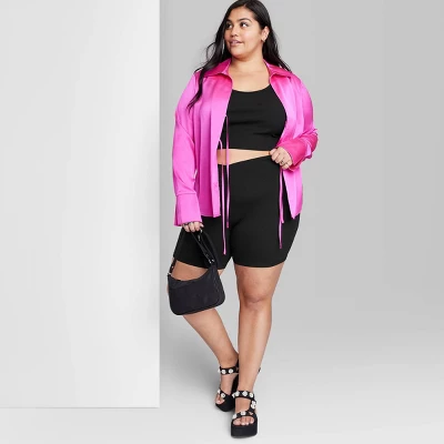 Women's High-Rise Polyester Bike Shorts - Wild Fable™ 6 Women's High-Rise Polyester Bike Shorts - Wild Fable™ - Image 4