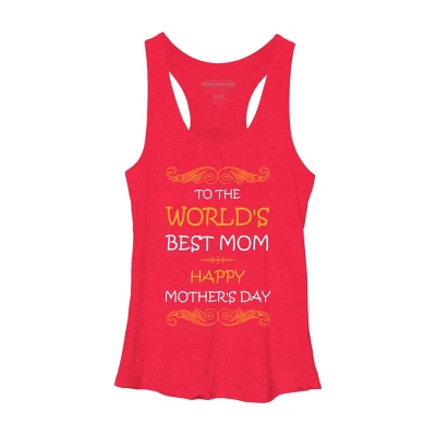Women's Design By Humans Happy Mother's Day World's Best Mom By Tmsarts Racerback Tank Top 7 Women's Design By Humans Happy Mother's Day World's Best Mom By Tmsarts Racerback Tank Top - Image 5