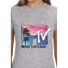 MTV Womens' Music Television Beach Classic Icon '80s Crewneck T-Shirt Grey -Mizuno Shop GUEST decc2aad fbbb 496f b9ad 1574b876ffb8