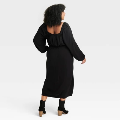 Women's Long Sweetheart Woven Empire Waist Dress - Ava & Viv™ 3 Women's Long Sweetheart Woven Empire Waist Dress - Ava & Viv™