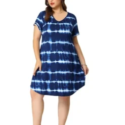Agnes Orinda Women's Plus Size Tie Dye Trendy V Neck High Low Hem Casual Dresses -Mizuno Shop GUEST df3ac395 5e94 4b43 a045 eed2b145c9c2