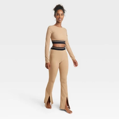 Women's High-Rise Split Flare Leggings - JoyLab™ 4 Women's High-Rise Split Flare Leggings - JoyLab™ - Image 2