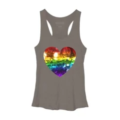 Design By Humans Rainbow Disco Ball Heart By MelvillesRacerback Tank Top -Mizuno Shop GUEST dfcc32ff 6b0a 4d52 b717 8191b45b2279