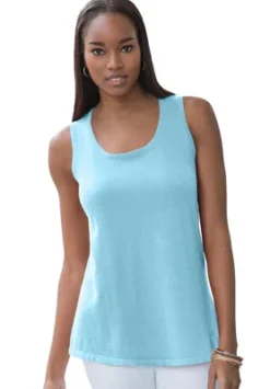 Jessica London Women’s Plus Size Scoop-Neck Sweater Tank