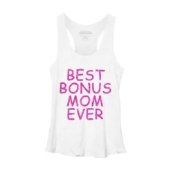 Women's Design By Humans Best Bonus Mom Ever Stepmom Love By MeowShop Racerback Tank Top -Mizuno Shop GUEST e23a01c9 881d 411c aeca dda7b2d43492