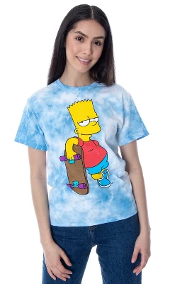 The Simpsons Womens' Bart Simpson Tie-Dye Skimmer Girls' T-Shirt 7 The Simpsons Womens' Bart Simpson Tie-Dye Skimmer Girls' T-Shirt - Image 5