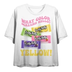 Laffy Taffy Tossed Candies Crew Neck Short Sleeve Women's White Crop T-shirt -Mizuno Shop GUEST e440afce 5969 490a 8cbe 2810724f2b93