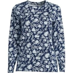 Lands' End Women's Tall Relaxed Supima Cotton Long Sleeve Crewneck T-Shirt -Mizuno Shop GUEST e5dfb4d4 0e23 46ed 828e 9bc8c0da2b09