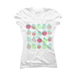 Junior's Design By Humans Apples Pattern By Luizavictorya T-Shirt -Mizuno Shop GUEST e5f1f230 740d 478e a800 2aae95b37b0e