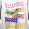 Laffy Taffy Tossed Candies Crew Neck Short Sleeve Women's White Crop T-shirt