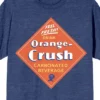 Orange Crush Square Verbiage Art Crew Neck Short Sleeve Navy Heather Women's T-shirt