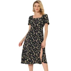 Allegra K Women's Summer Floral Dress Square Neck Puff Short Sleeve Split Midi Dress 15 Allegra K Women's Summer Floral Dress Square Neck Puff Short Sleeve Split Midi Dress -Mizuno Shop GUEST ed6205d2 bbbd 4a1d acd0 e3f57747b256