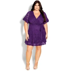 Women's Plus Size Garden Kisses Dress - Petunia | CITY CHIC -Mizuno Shop GUEST ede00cf6 0259 4684 9947 f1a4b683b25b
